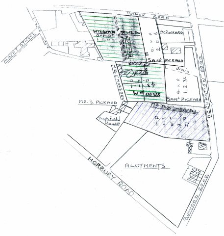 Coloured Plan attached to 1953 Deed