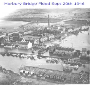 Horbury Bridge Flood Sept 20th 1946