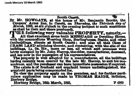 Leeds Mercury Advert