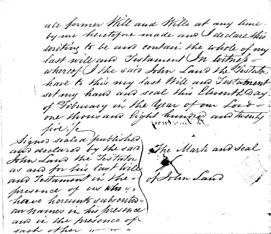 Will of John Land 6