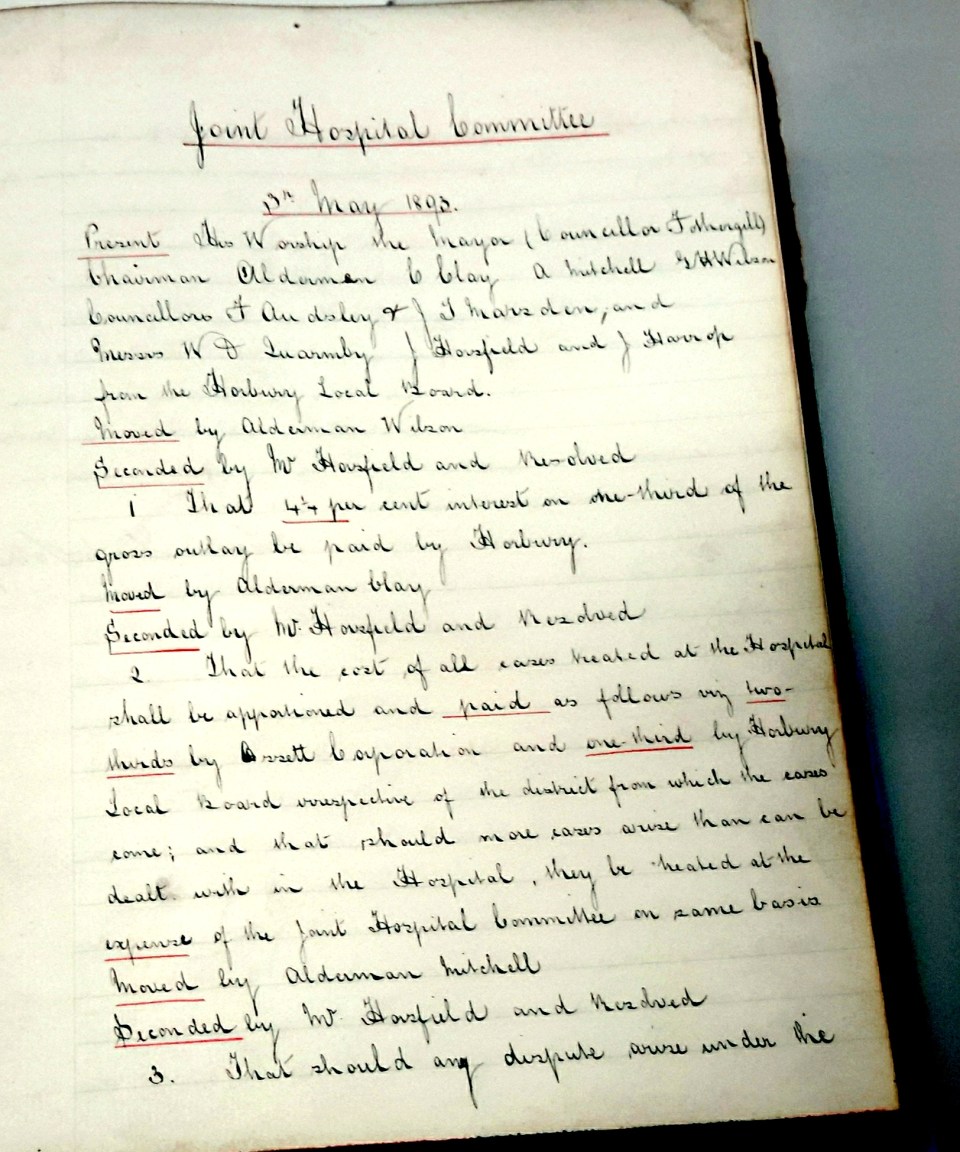 1) Hosp Committee 3rd May 1893